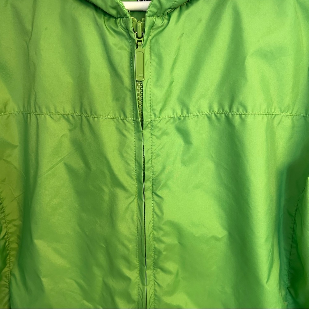 Denver Hayes Bright Green Windbreaker Bomber Jacket with Hood. Size XL - Picture 11 of 11